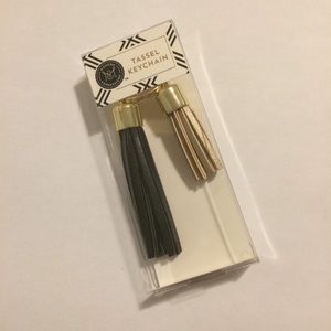 NWT Black and Gold Tassel Keychain